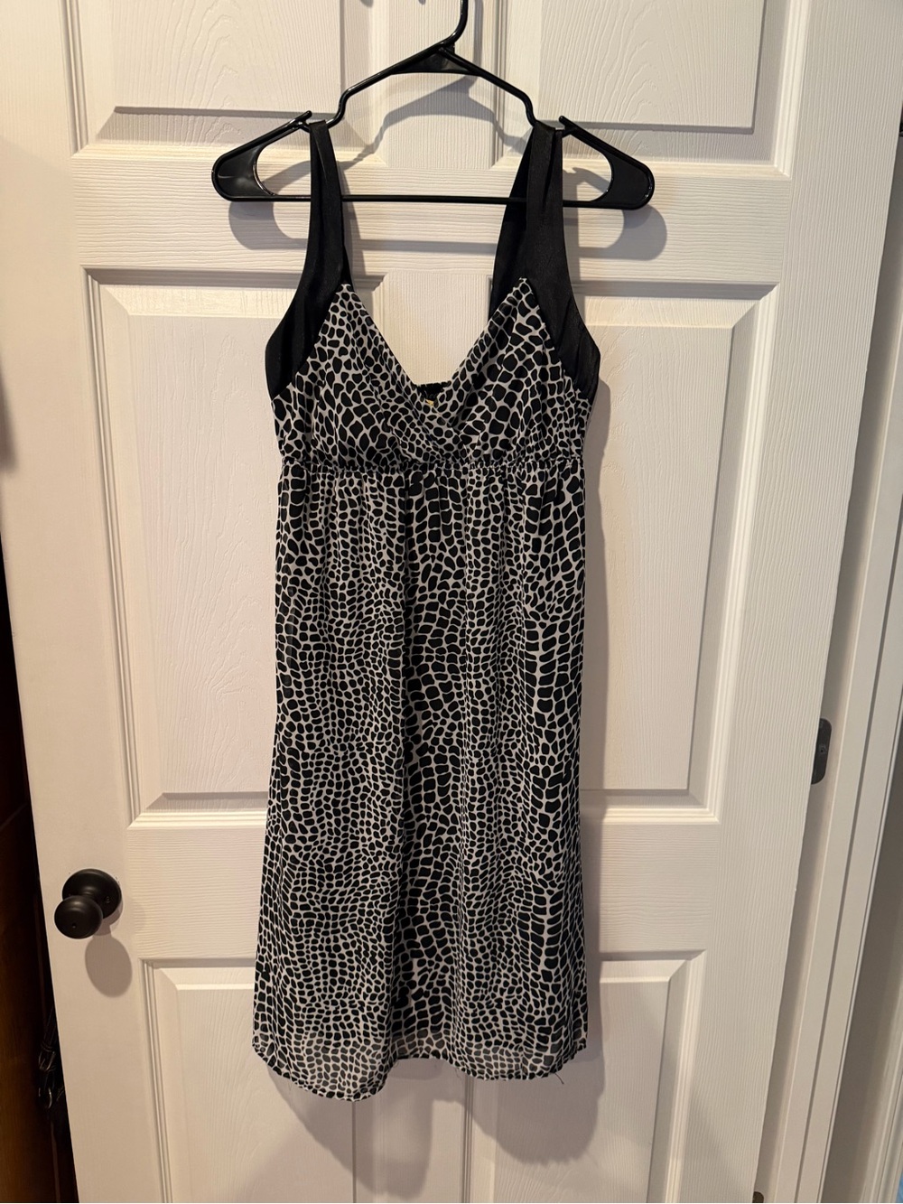Wet Seal Black and White Animal Print Midi Dress